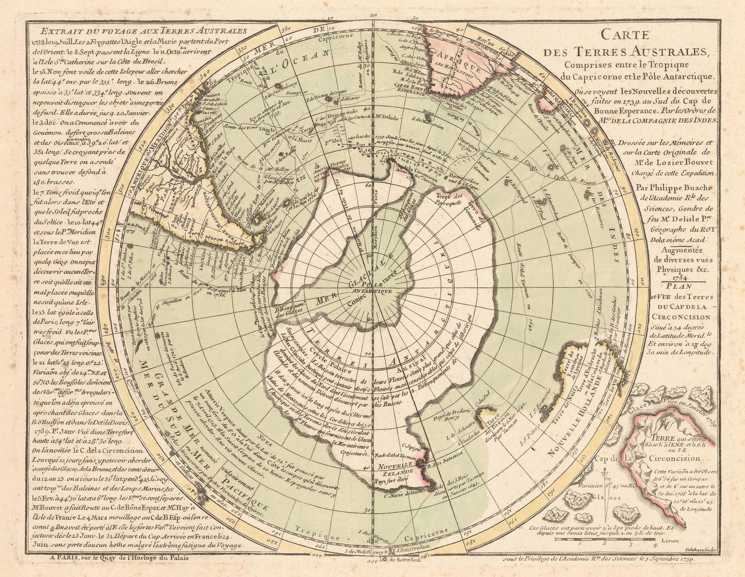 Map of the mythical Terra Australis (1754) [3948 x 3059] : MapPorn