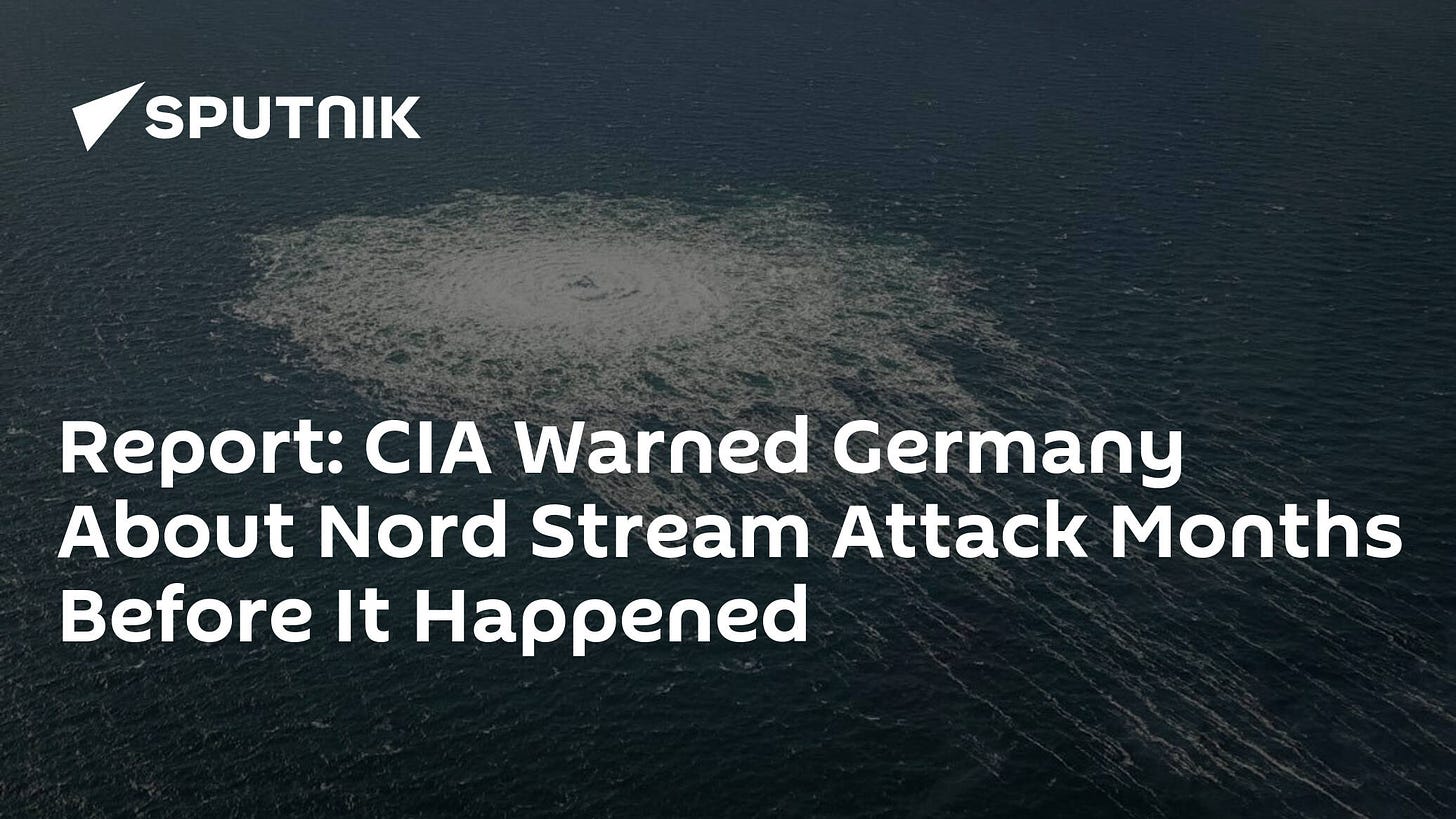 Report: CIA Warned Germany About Nord Stream Attack Months Before It ...