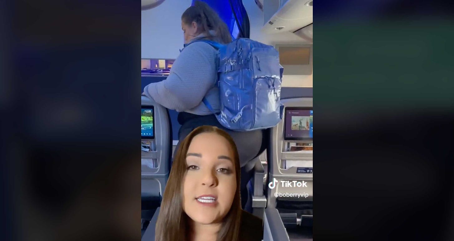 Screenshot of plus size model on TikTok