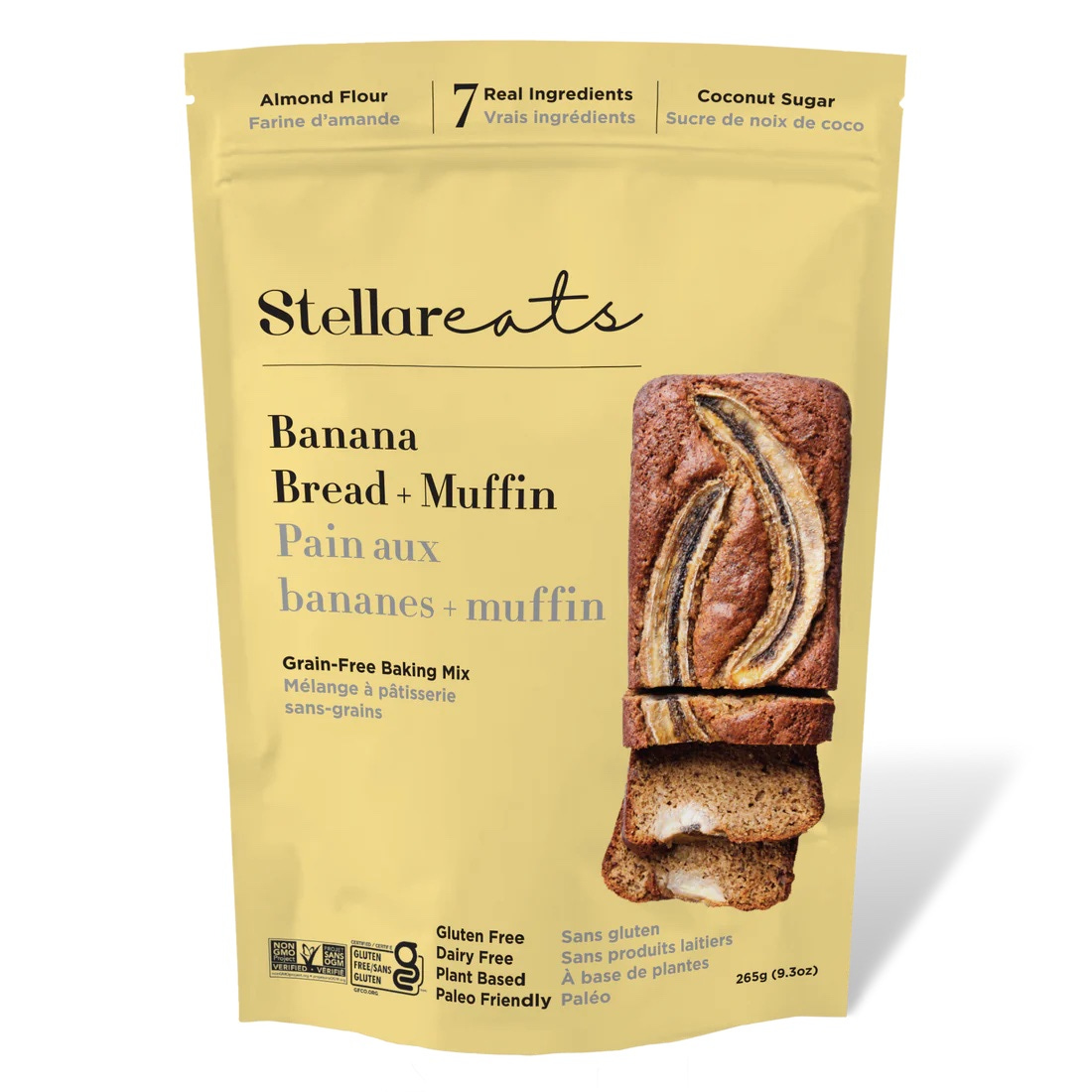 stellareats gluten-free banana bread + muffin mix