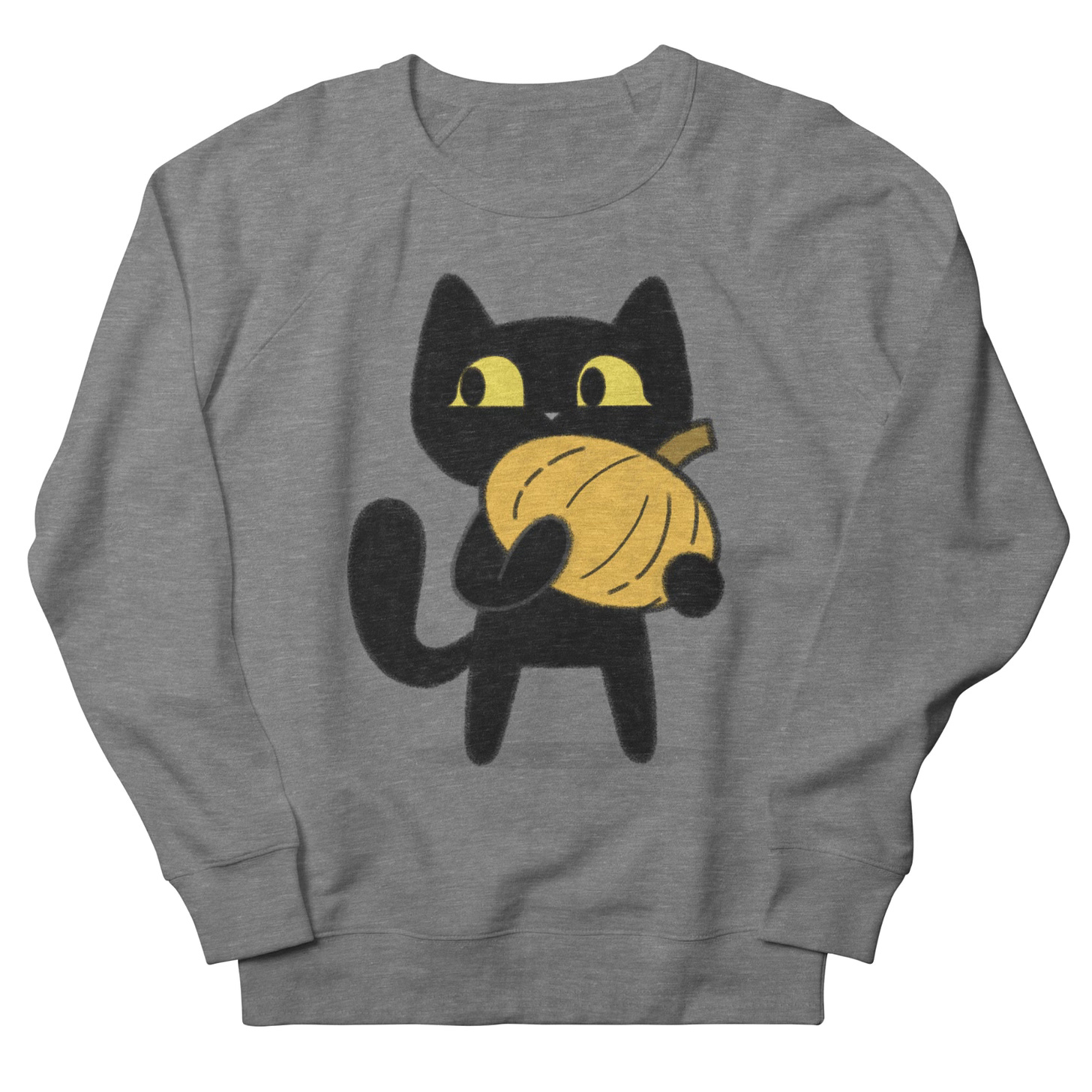 a sweatshirt with the spooky cute cat design