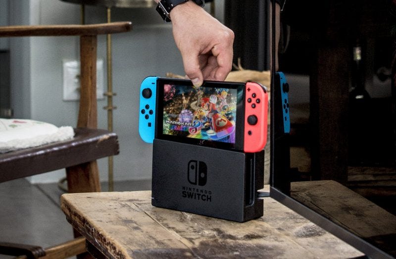 nintendo switch dock with joy cons