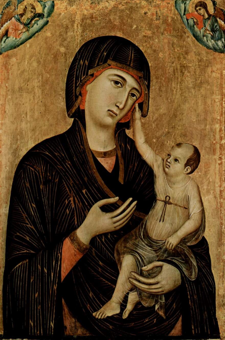  Duccio di Buoninsegna: Madonna and Child with Two Angels (Crevole Madonna)