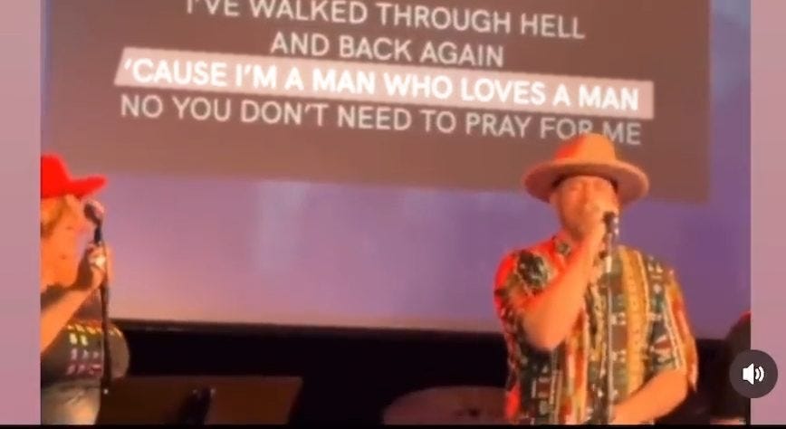 Church Worships to Song About Homosexual Men Loving Other Men