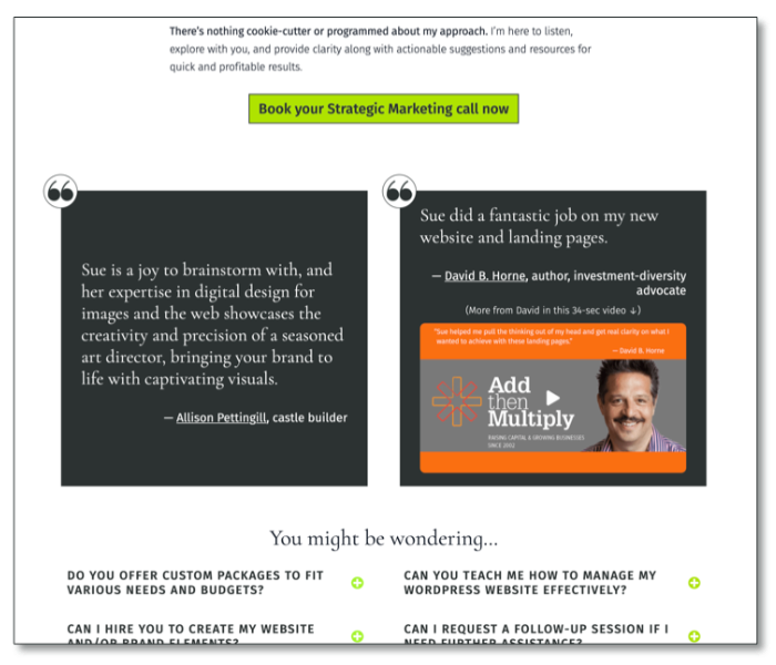 Color scheme of new website