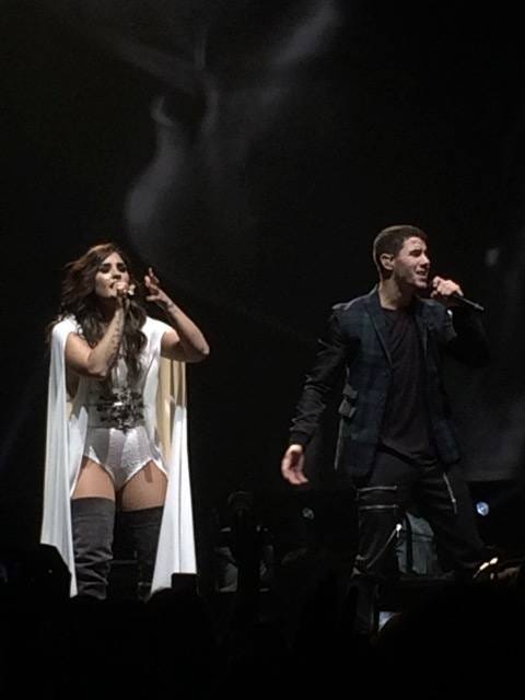 demi lovato and nick jonas concert