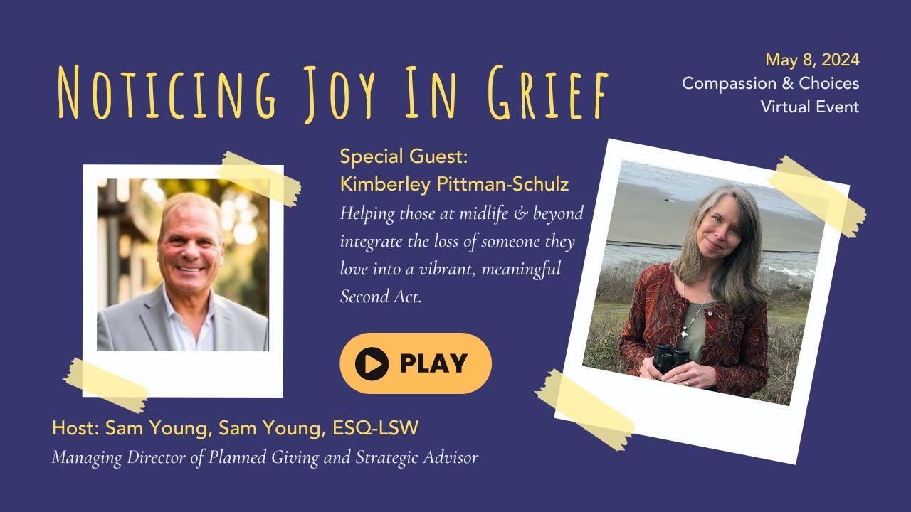 YouTube thumbnail for Noticing Joy in Grief workshop recording