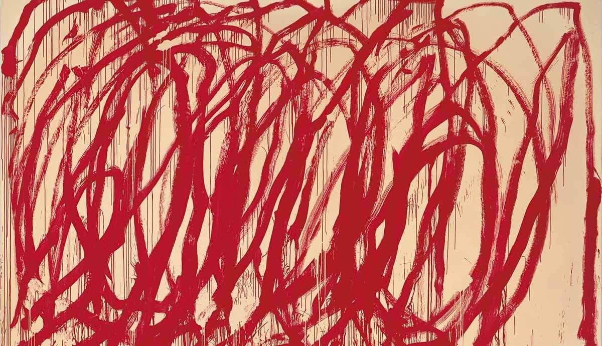 untitled cy twombly red painting