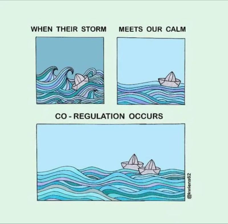 When their storm meets our calm, co-regulation occurs.