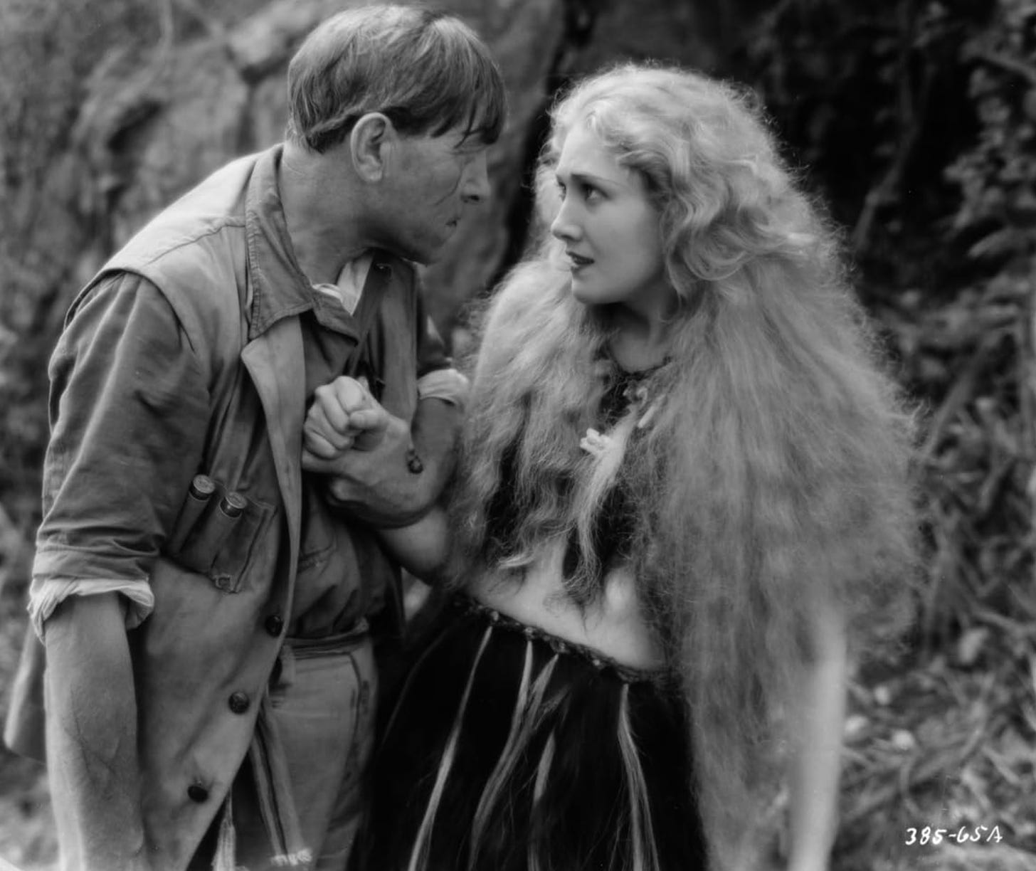 Harry Carey and Edwina Booth in a scene from Trader Horn