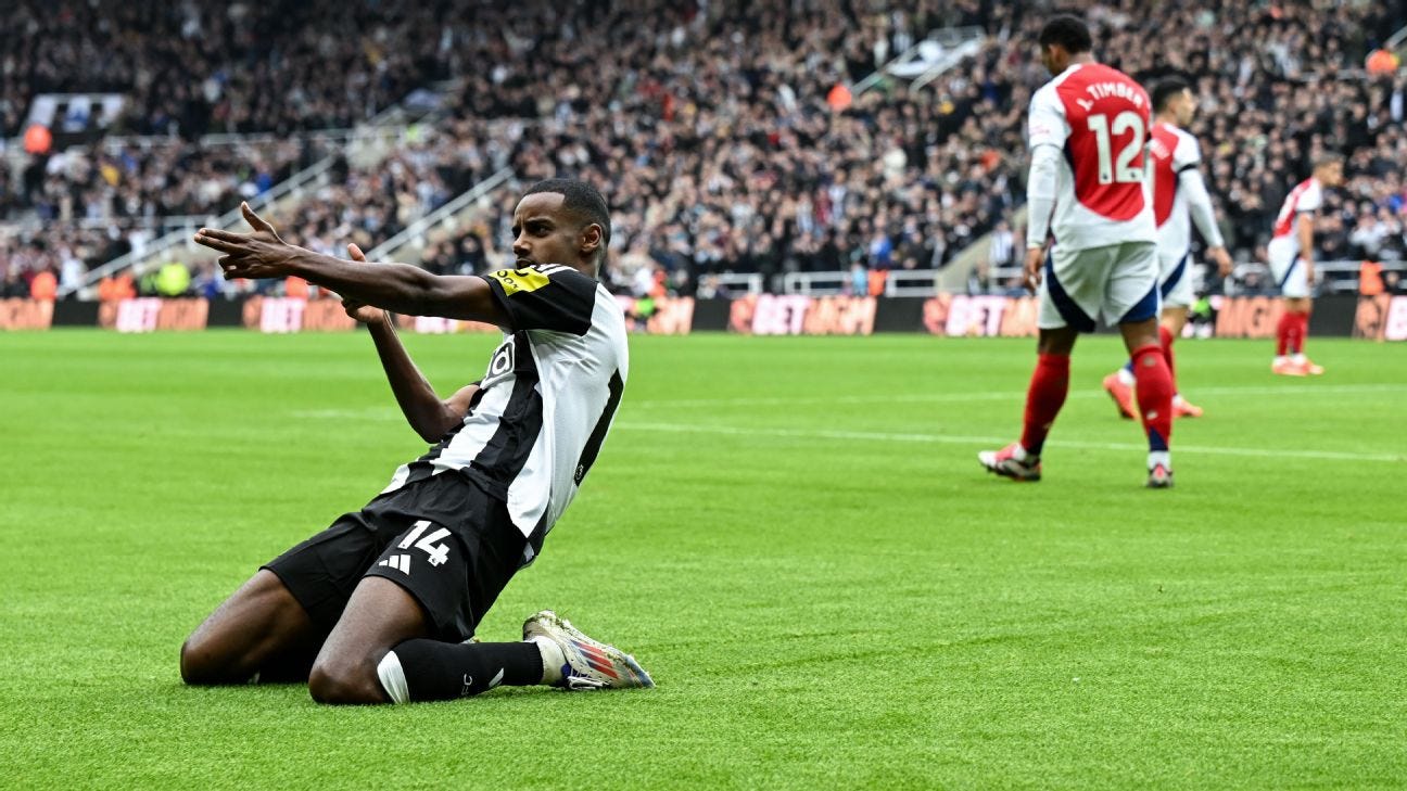 Premier League: Isak Scores Winner As Newcastle Dent Arsenal's Title Hopes  - Complete Sports