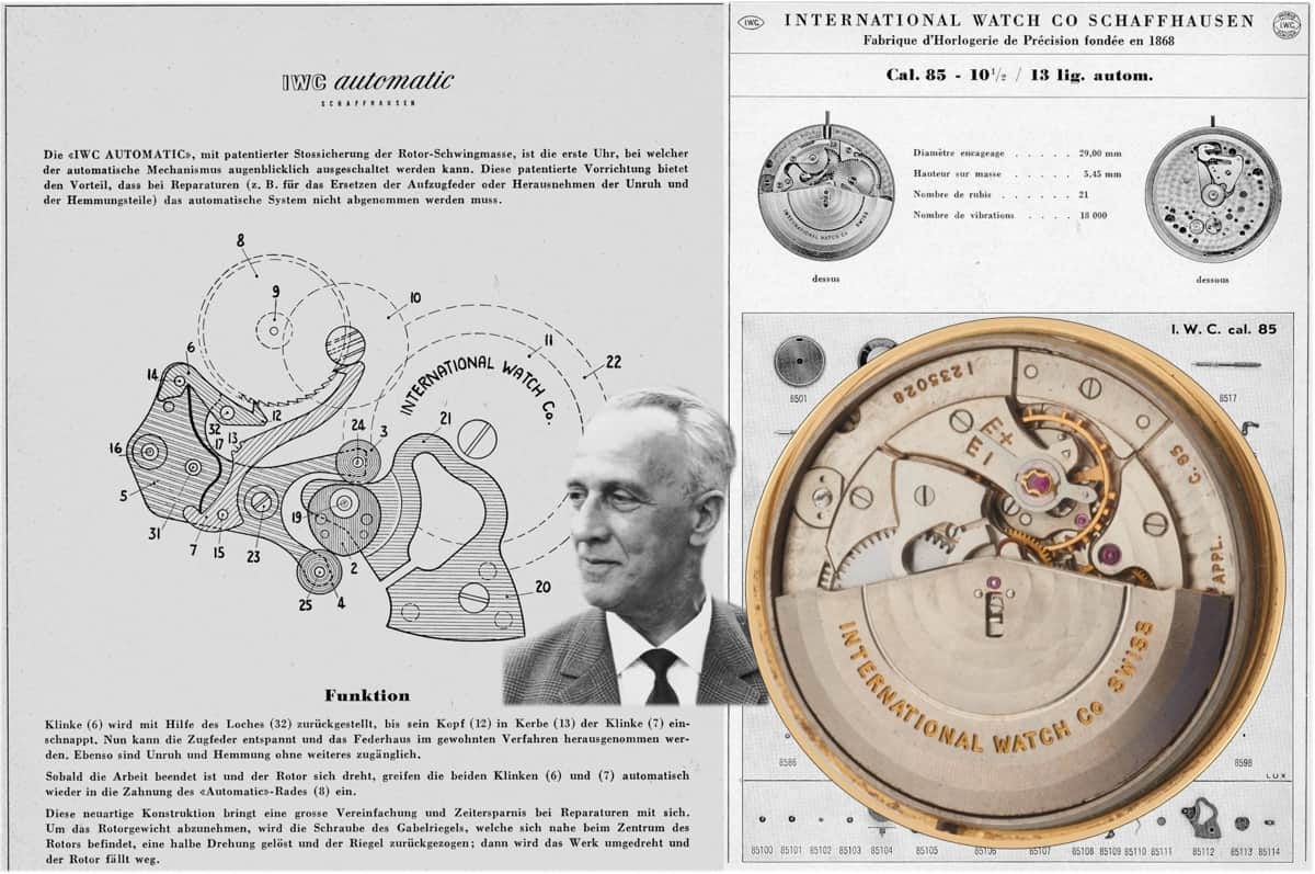 IWC automatic caliber 85. It was developed by Albert Pellaton