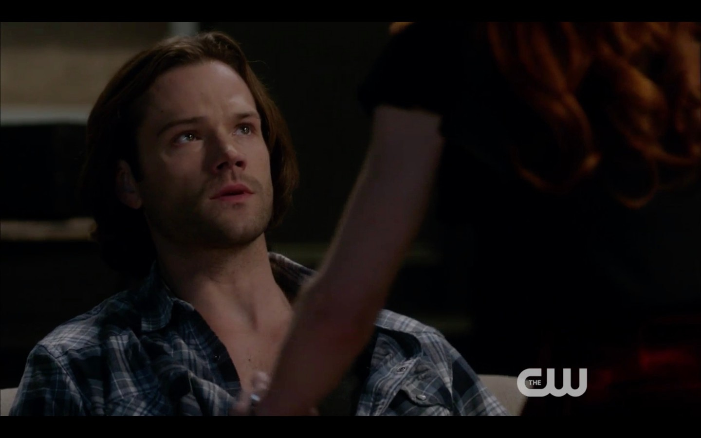 rowena rips sam winchester shirt open supernatural funeralia