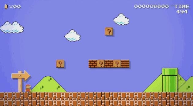 3-D Super Mario Bros, 8-bit (x-post From R/pics) R/gaming