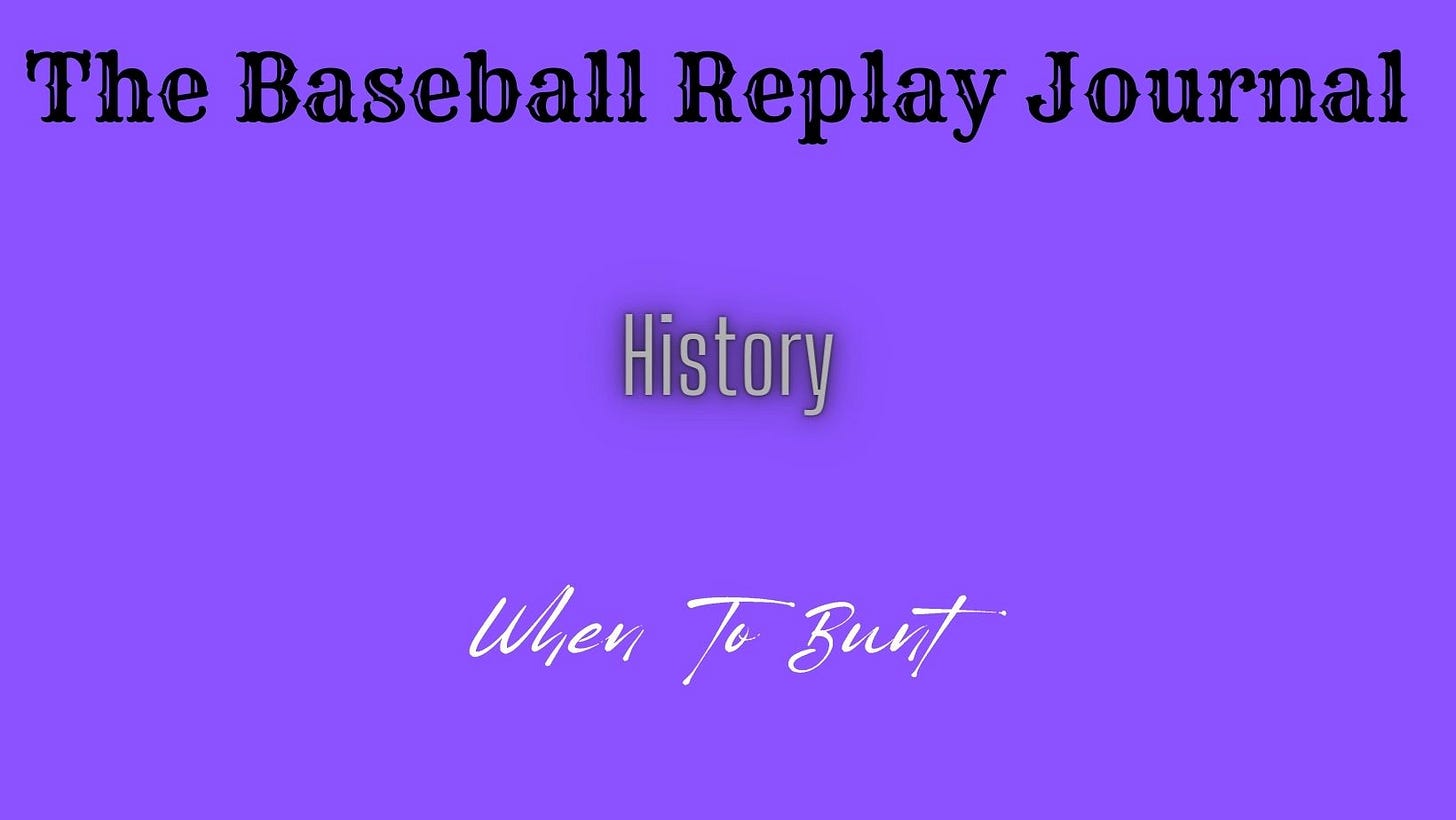 Baseball Replay Journal History