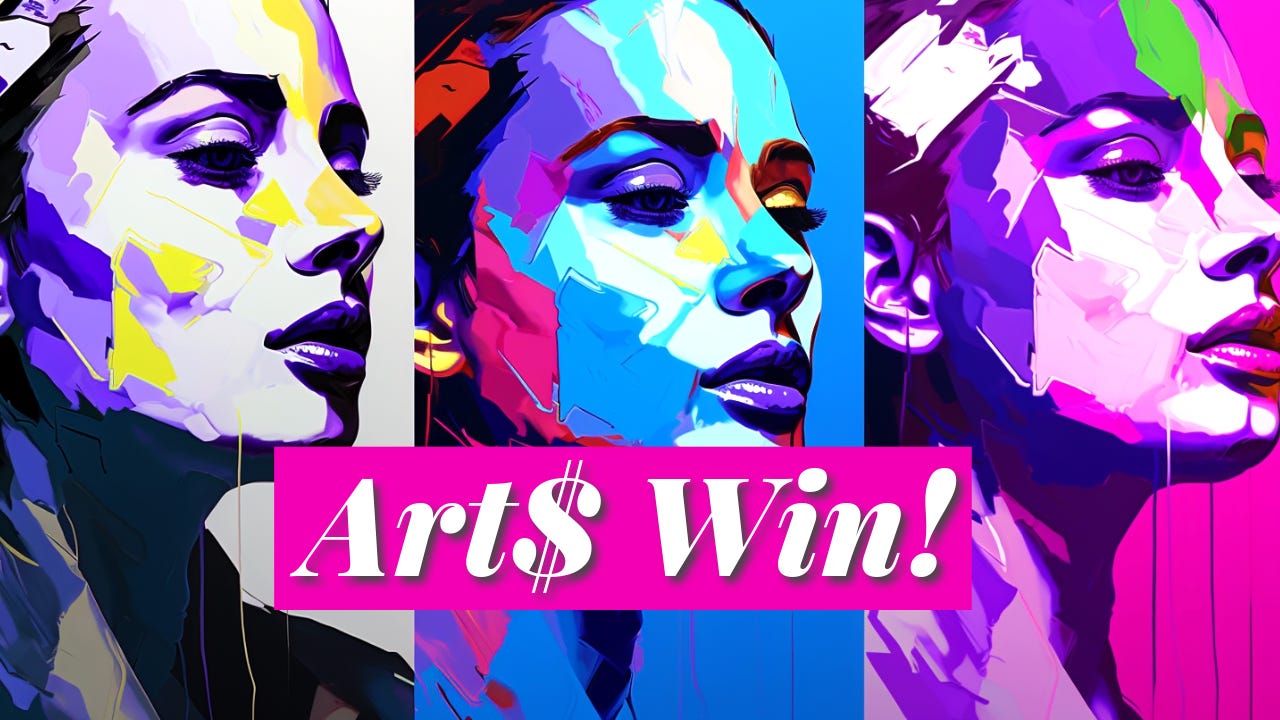 AI artistry, AI creativity, AI artist incentive, collaborative art, AI artwork, AI art exposure,  creative flexibility, AI artist rewards,  free participation, instant rewards