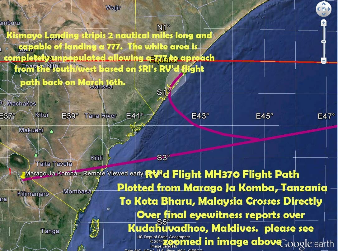 kismayo somalia remote landing strip and malaysia flight mh370