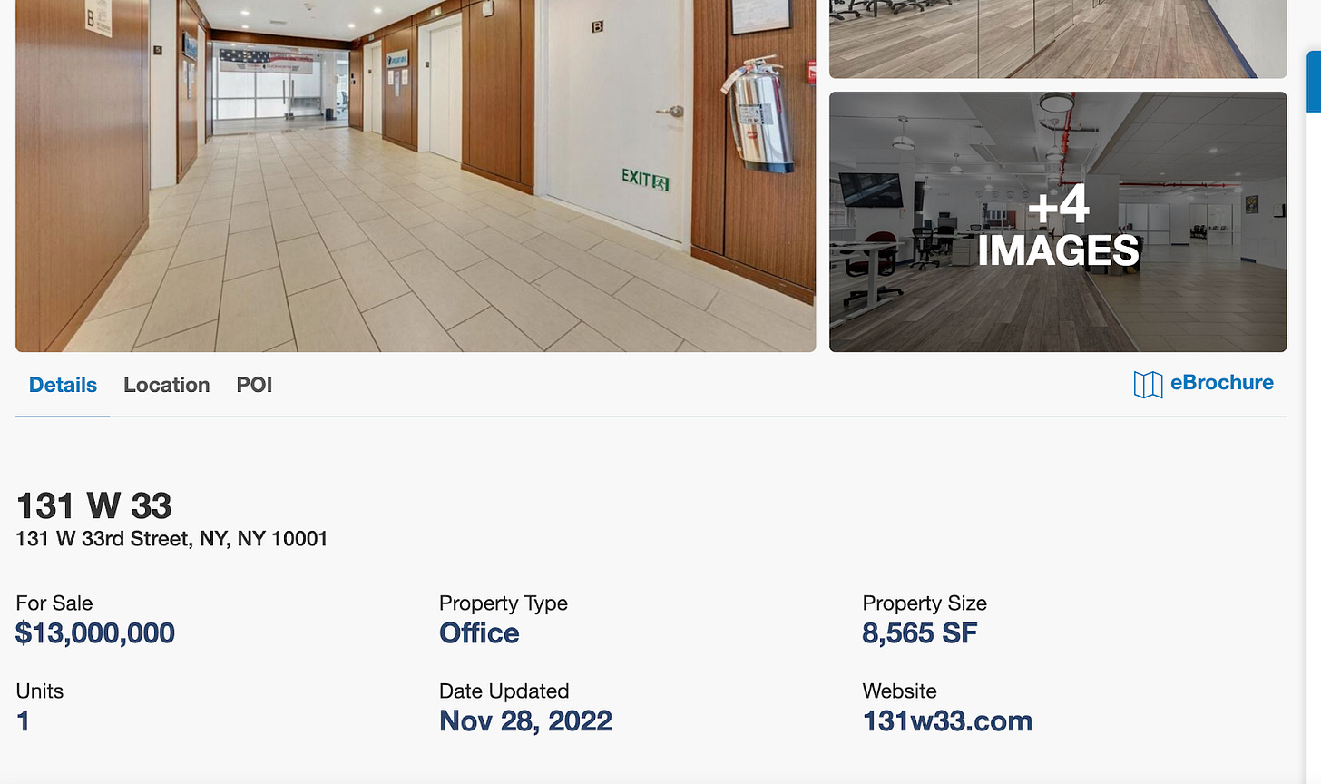 Screenshot of a property in NYC. Screenshot of a property in NYC.
