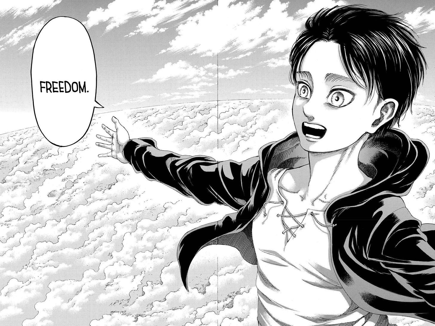 JOL on Twitter: "4. Attack on titan 131 "The Rumbling" Contender for the  Best monologue by a MC in manga, 131 is when AoT peaked for me, amazing  chapter which captures the