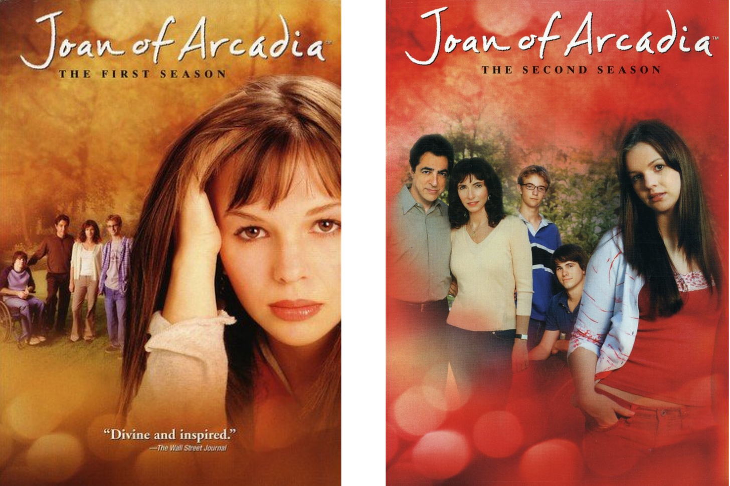 Left, the season 1 promotional poster for "Joan of Arcadia." Right, the season 2 promotional poster for "Joan of Arcadia"