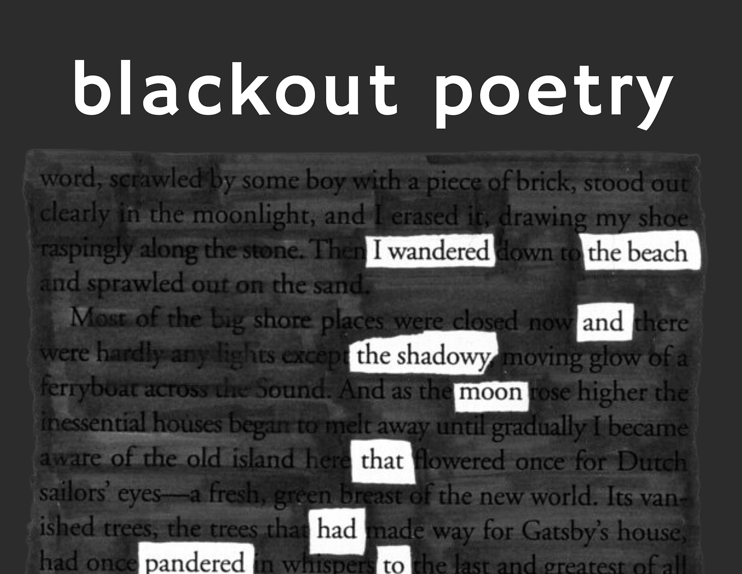 Blackout Poetry Teen Program