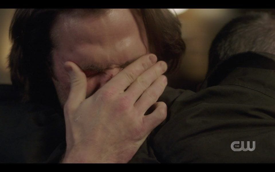 sam winchester hugging daddy john with dean lebanon 1413