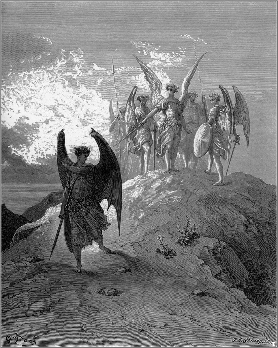 Illustration for John Milton’s “Paradise Lost“ by Gustave Doré, 1866.