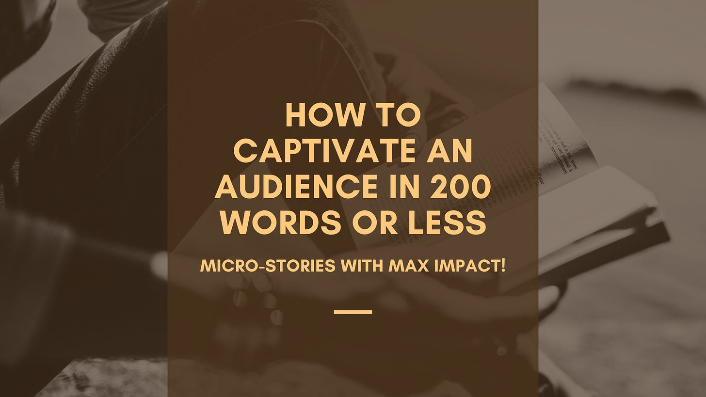 How to Captivate an Audience in 200 Words or Less