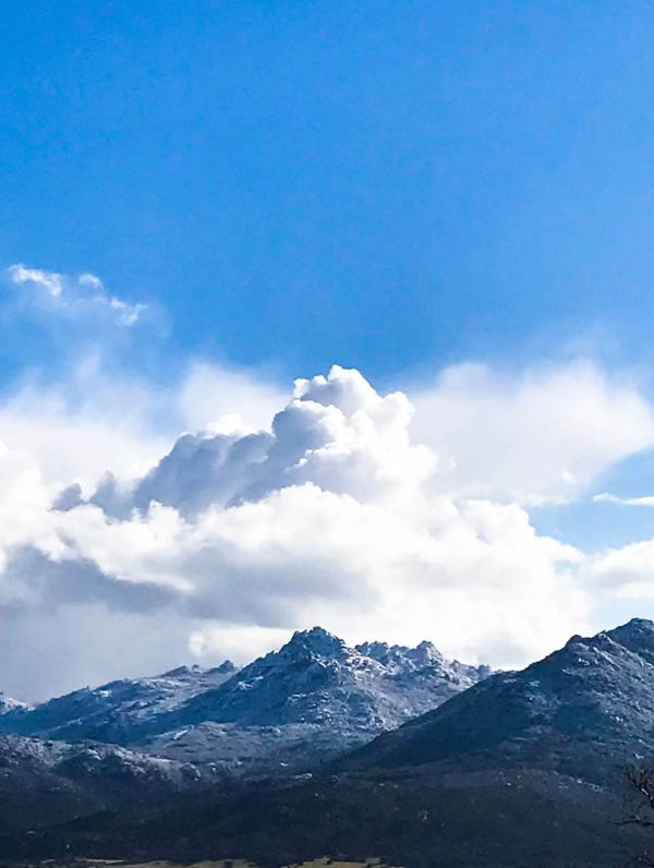 snowcapped mountains in Gallura