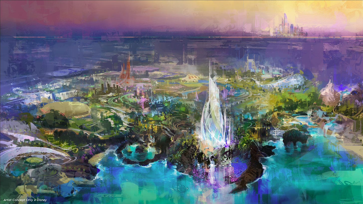 Concept art of new Disney theme park in United Arab Emirates
