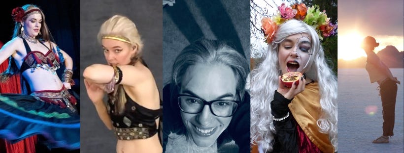 Montage of a writey fighty dancer nerd.