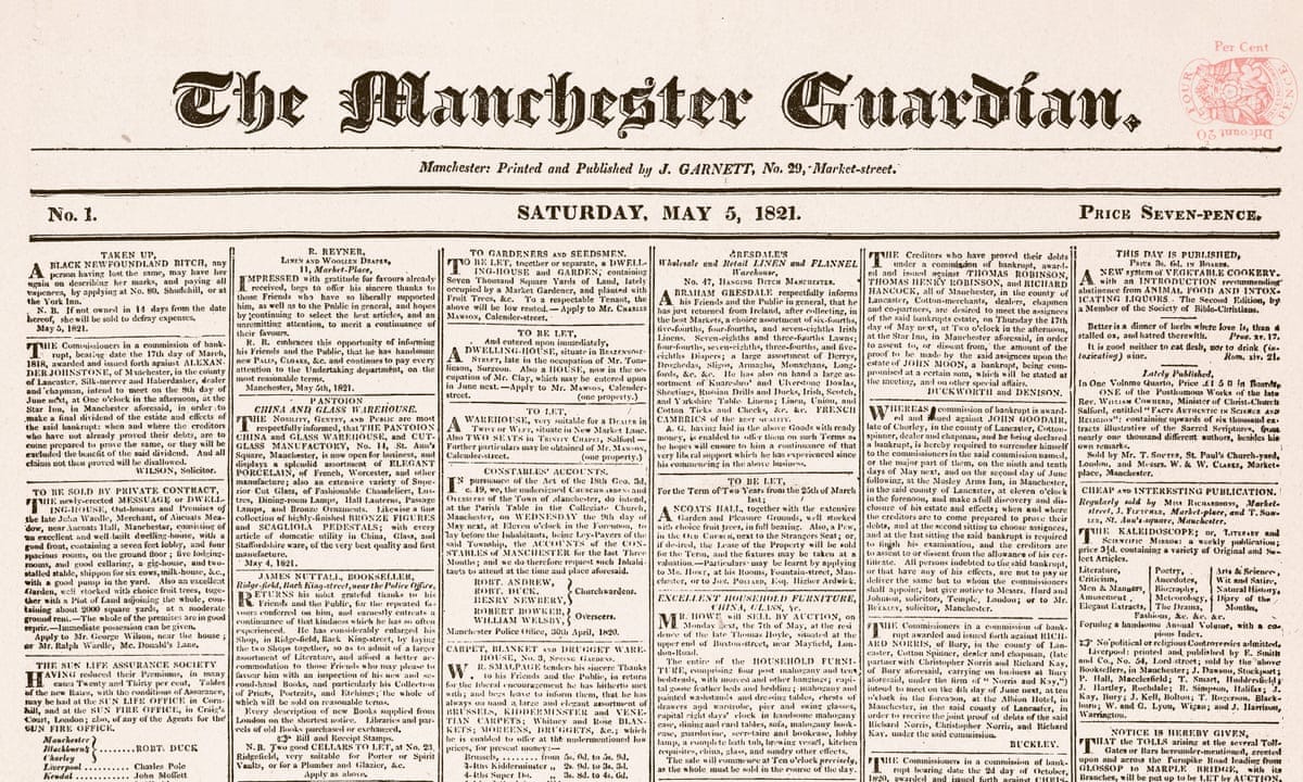 Celebrating 200 years of the Guardian | Letters | The Guardian
