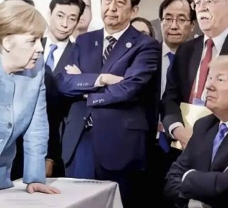Merkel, Trump y líderes en 2017