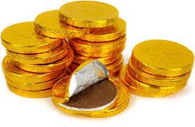 1-260 Large Milk Chocolate GOLD MONEY COINS Halloween Kids Party Treasure  Chest | eBay