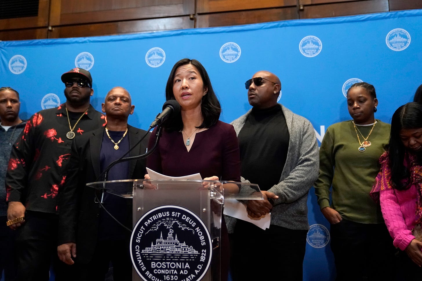 Boston Mayor Michelle Wu issues a formal apology to Alan Swanson and Willie Bennett.