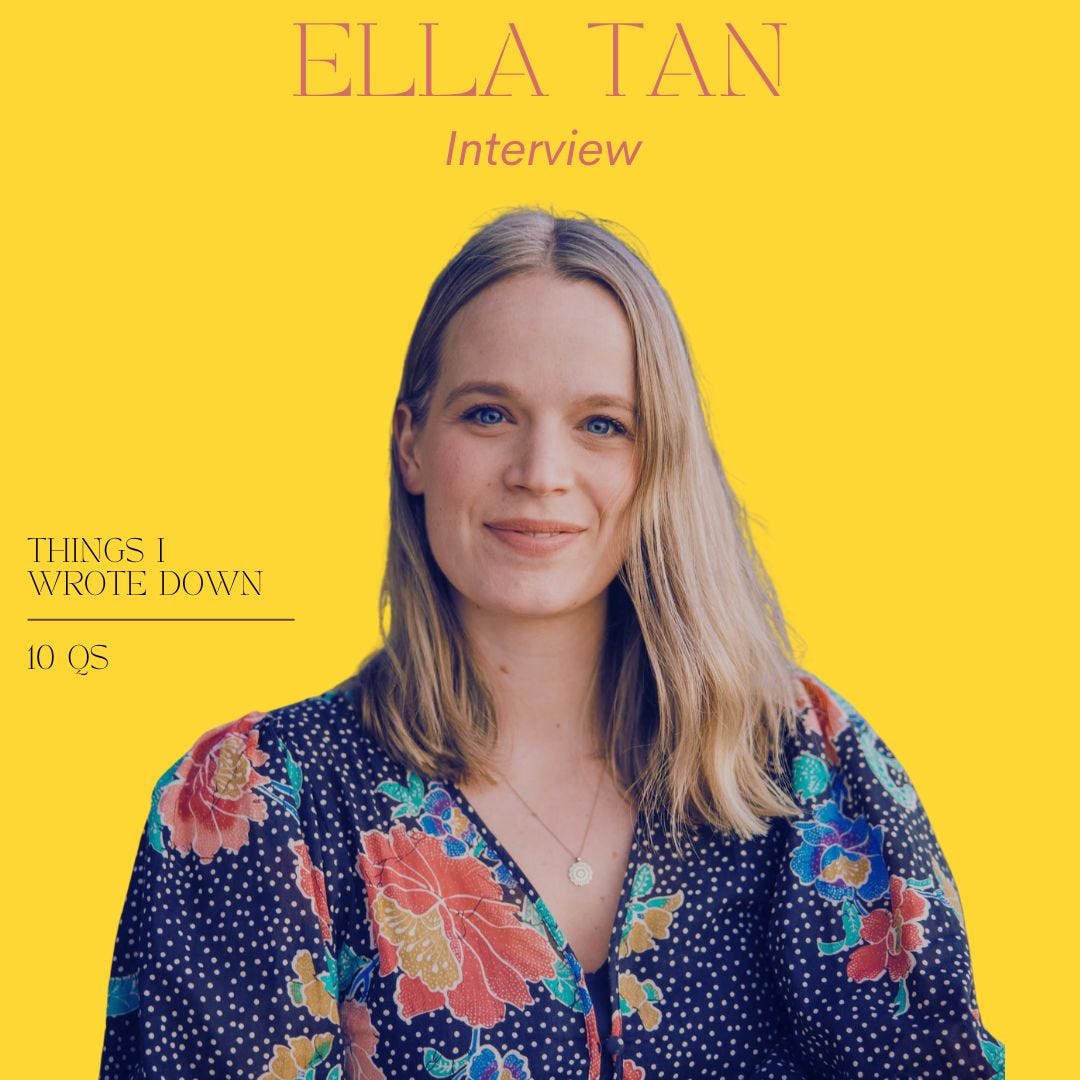 Ella Tan - Photographer and writer - interview on Things I Wrote Down