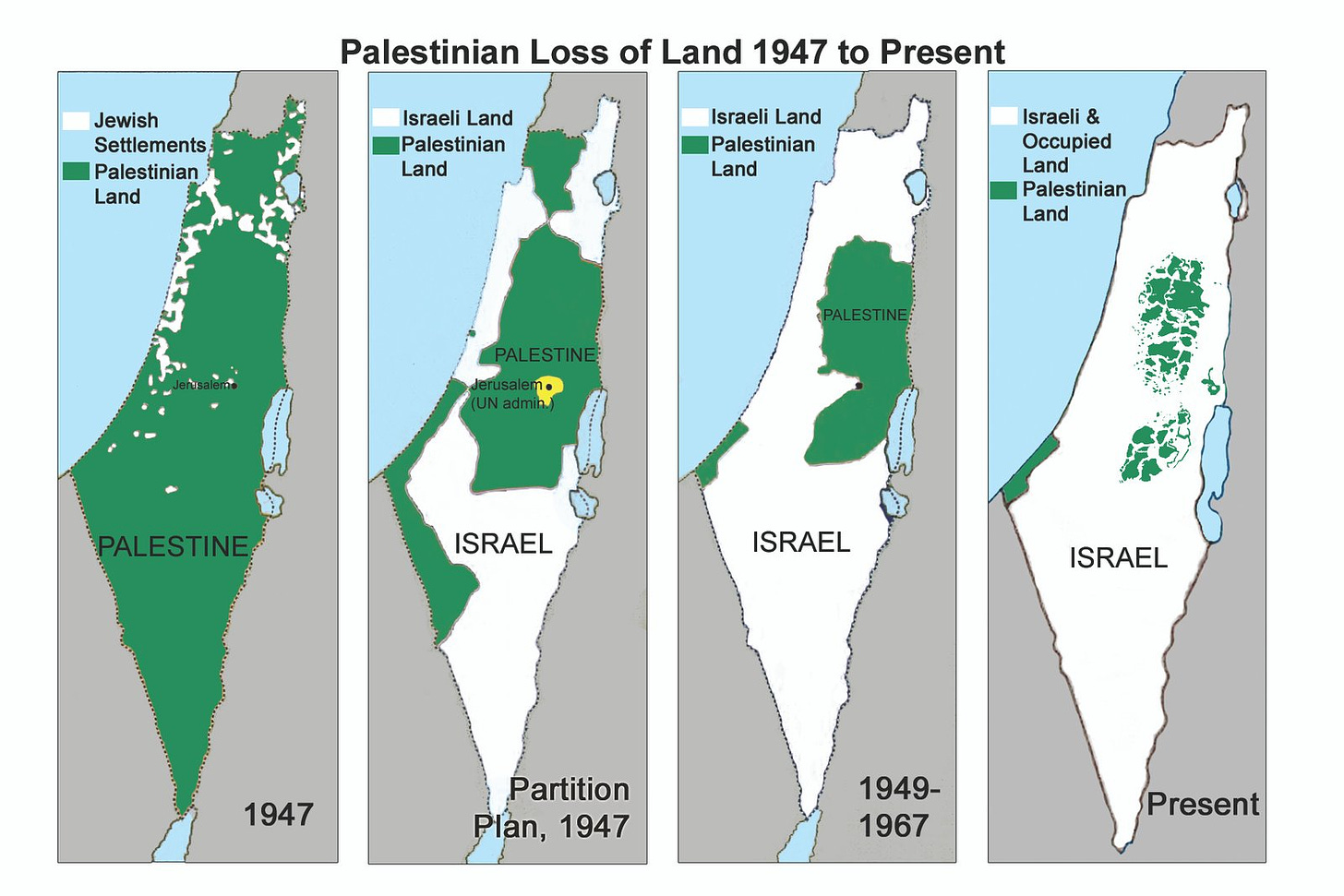 Shrinking Palestine Map Cards