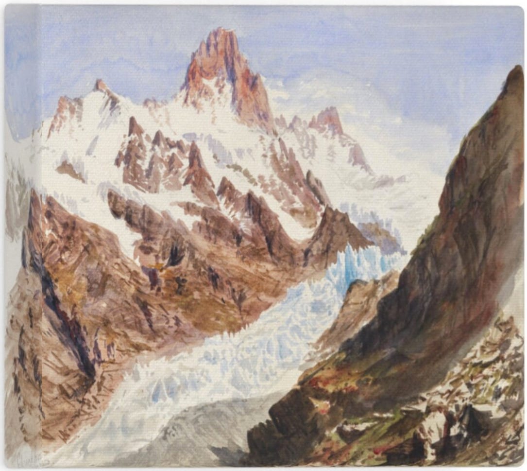 The Schreckhorn, by John Singer Sergent (1870): Leslie Stephen made its first ascent.