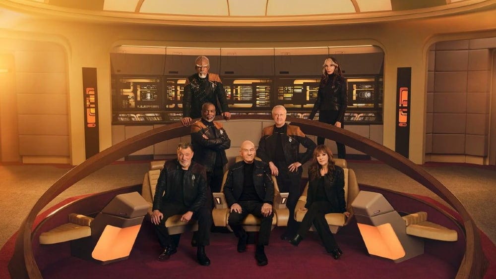 The crew of the Enterprise-D