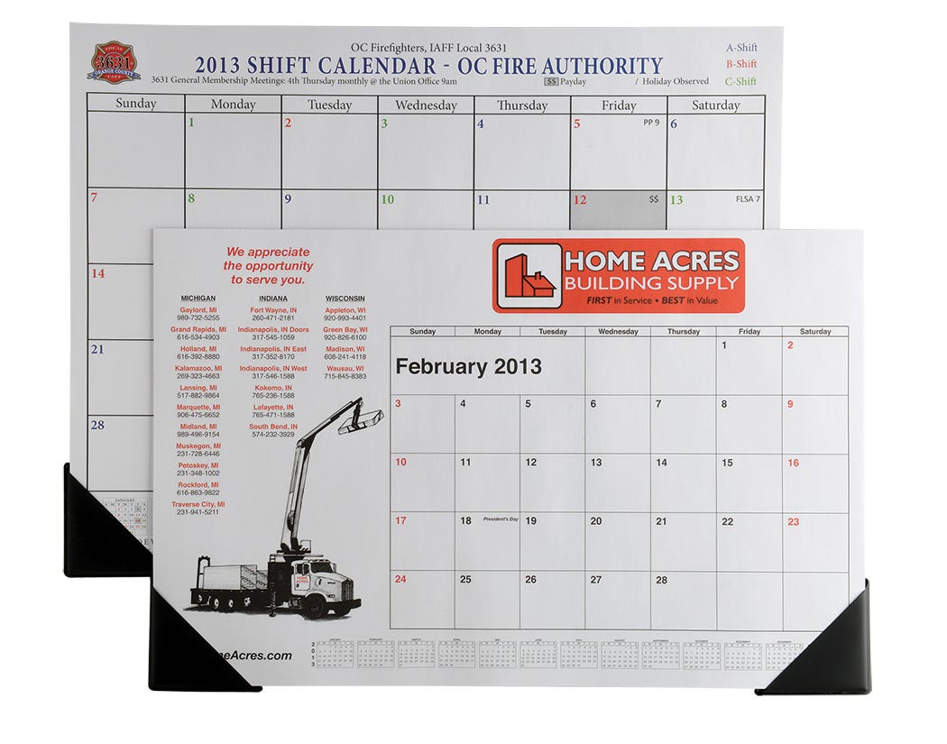 Full Size Desk Calendar – The Leslie Company