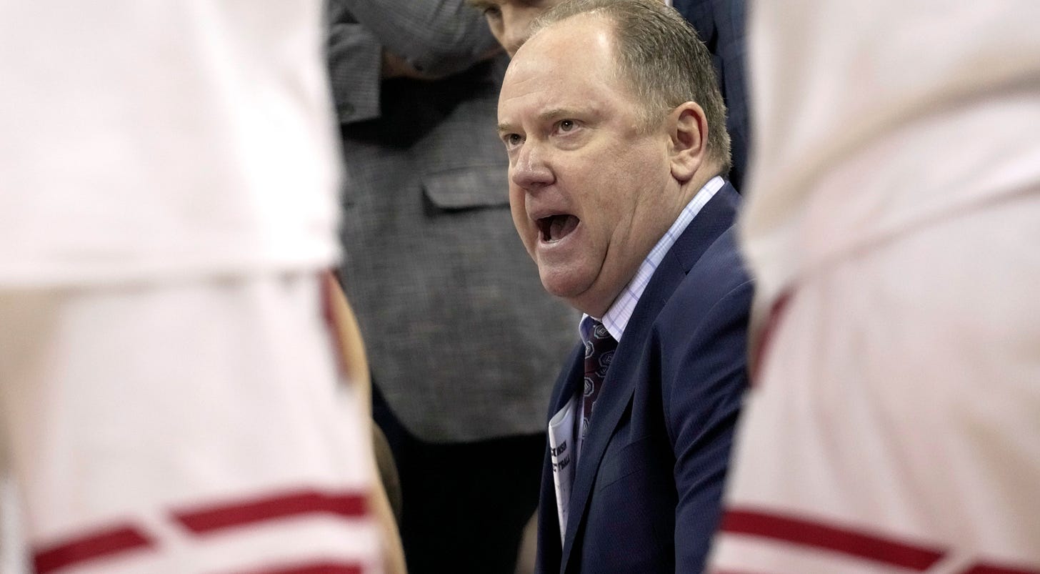 Wisconsin Badgers head basketball coach Greg Gard 