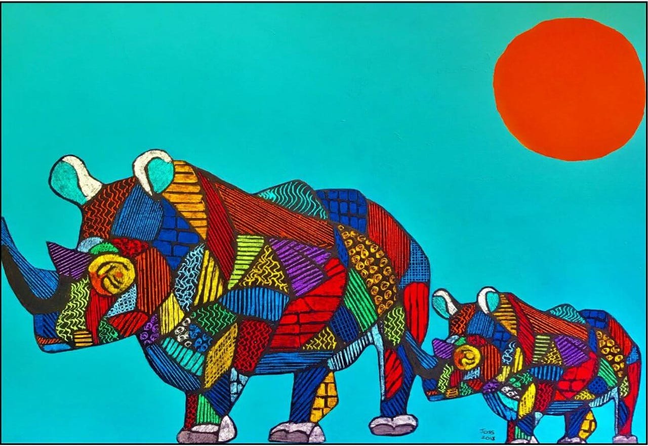 African Rhino Greeting Card | African Artisans Gallery