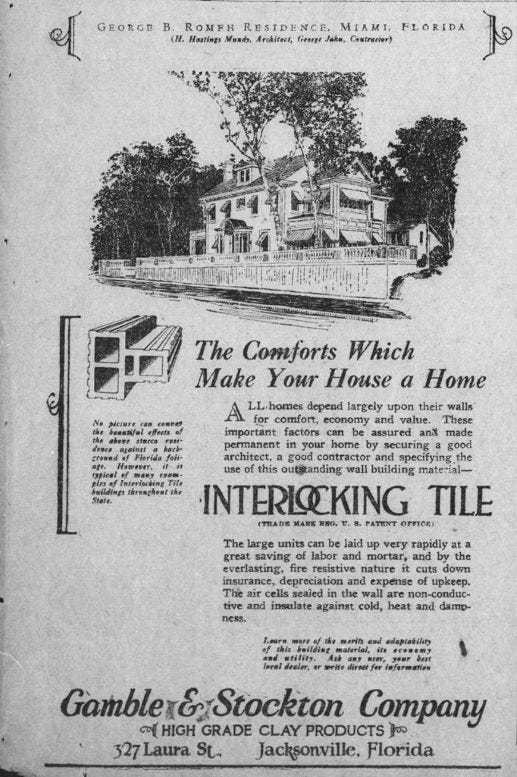 Figure 3: Ad for Interlocking Tile in Tampa Times