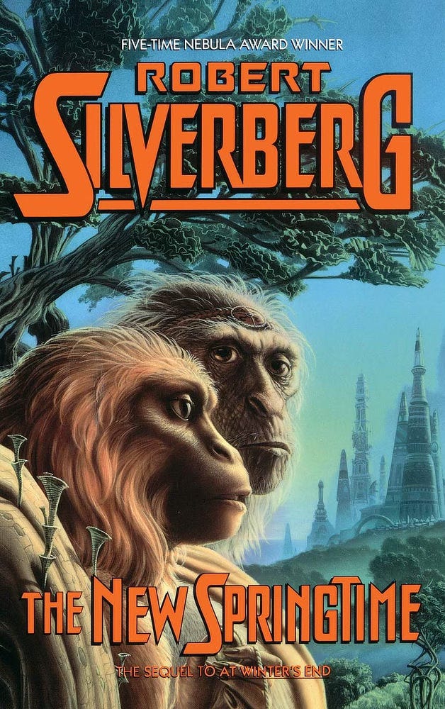 Book cover for THE NEW SPRINGTIME by Robert Silverberg, published by Warner Books