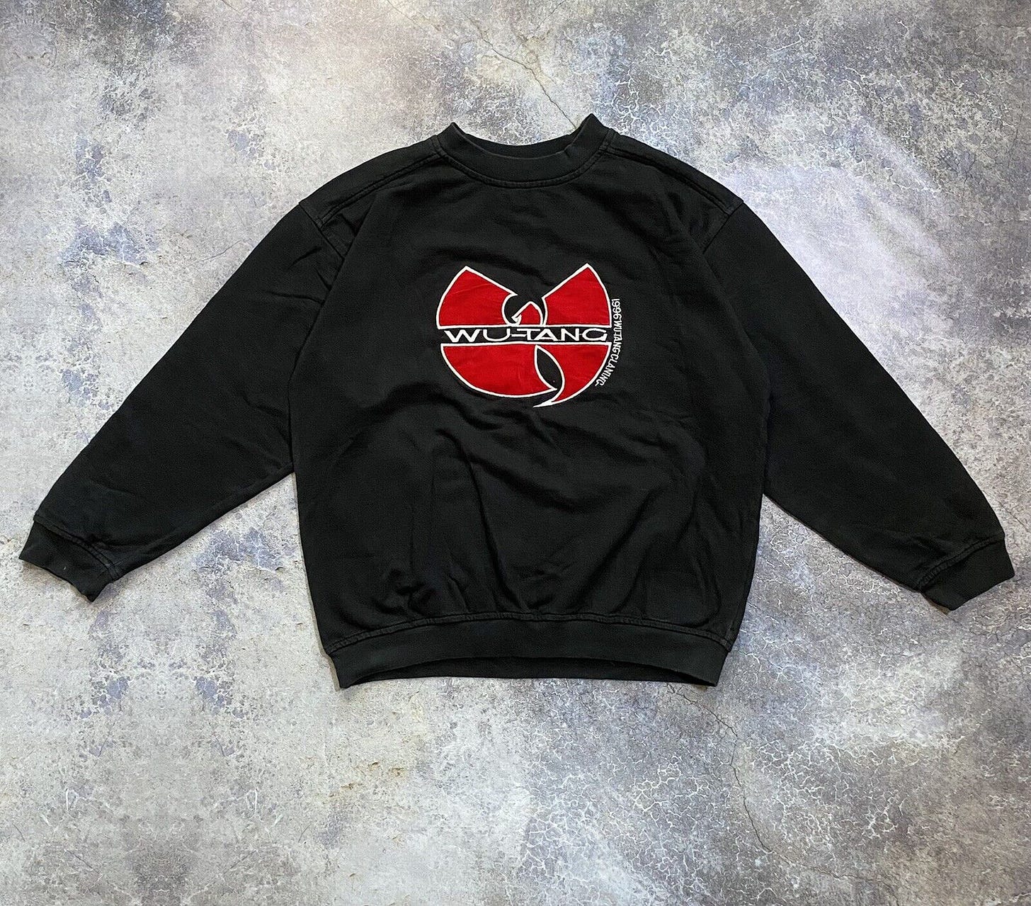 Vintage 90&#039;s Wu Wear Wu Tang Clan Rap Logo Black Sweatshirt Size S |  eBay