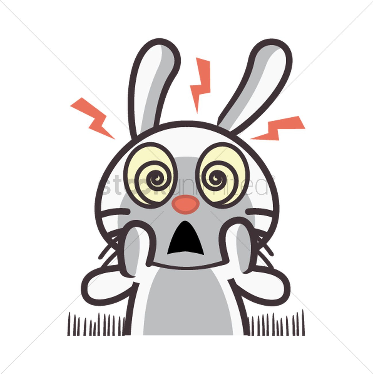 Cute rabbit gasping Vector Image - 1956991 | StockUnlimited