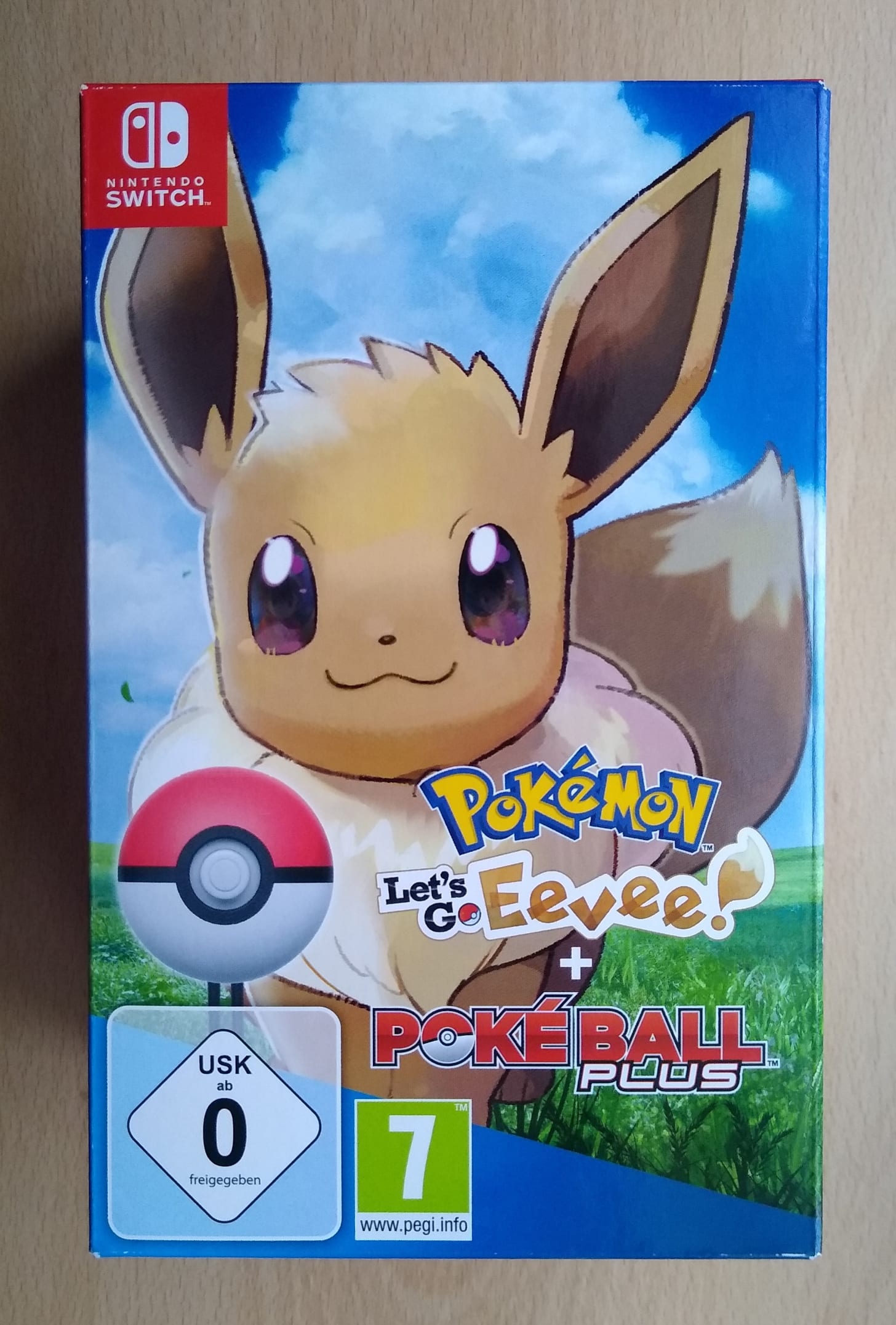 My copy of Pokémon Let’s Go Eevee + Poké Ball Plus