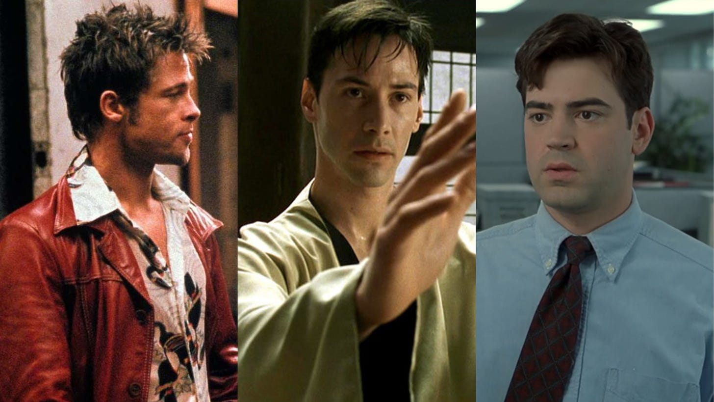 Fight Club, The Matrix, and Office Space 1999 Gen X Movies