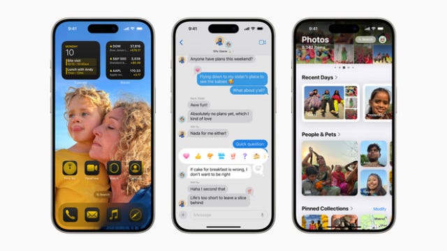 iOS 18 brings new ways to customize iPhone, additional ways to stay connected in Messages, the biggest-ever redesign on the Photos app, and so much more.