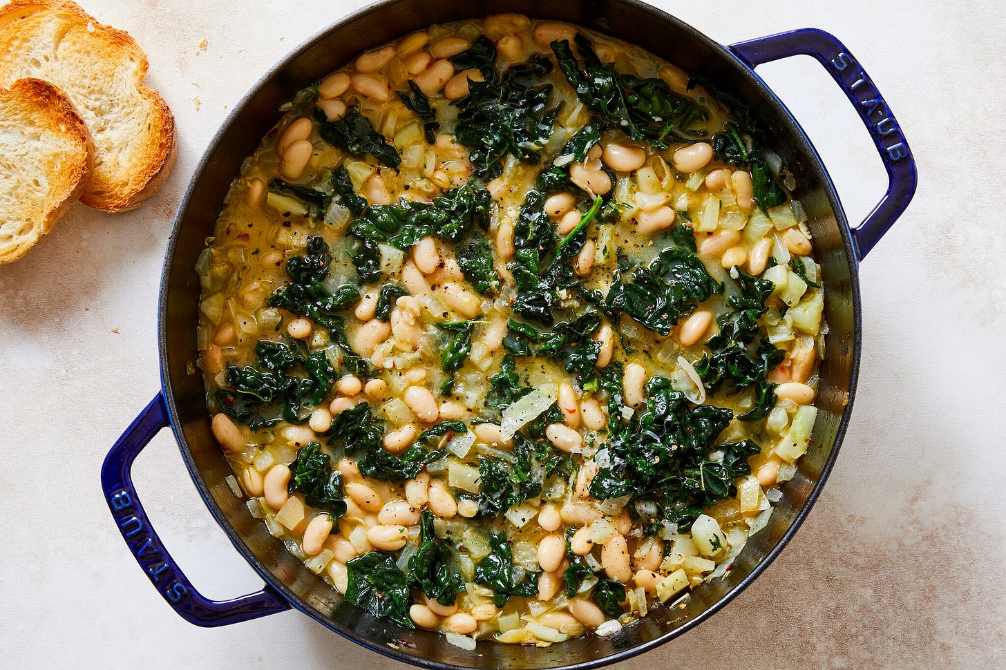 Braised White Beans and Greens With Parmesan Recipe - NYT Cooking